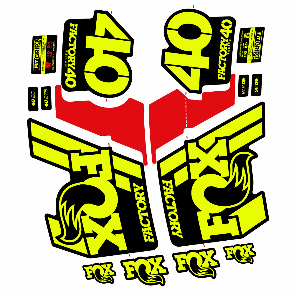 Autocollant Fox 40 Factory 2019, Fourche 29, Autocollant Vélo vinyle