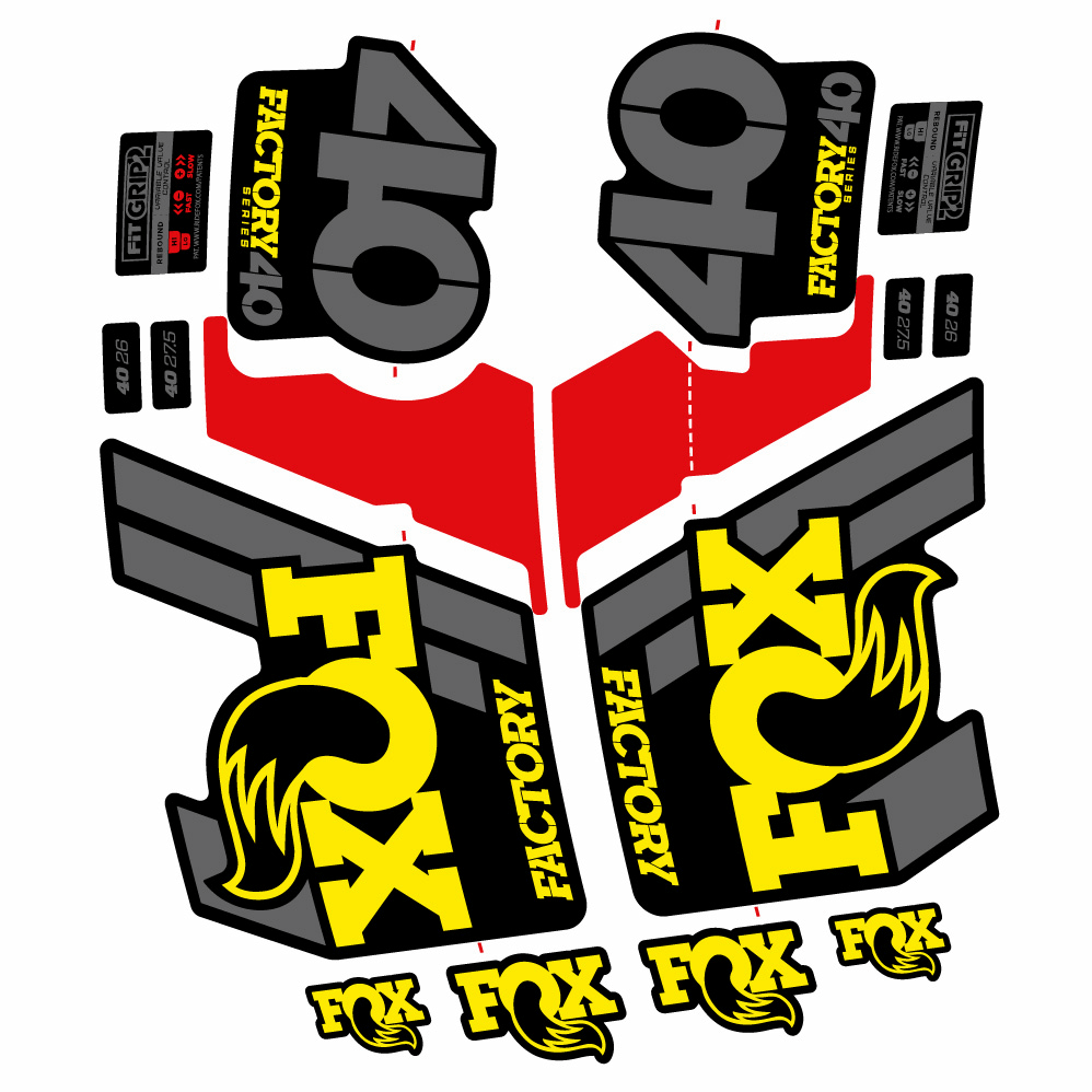 Autocollant Fox 40 Factory 2019, Fourche 29, Autocollant Vélo vinyle