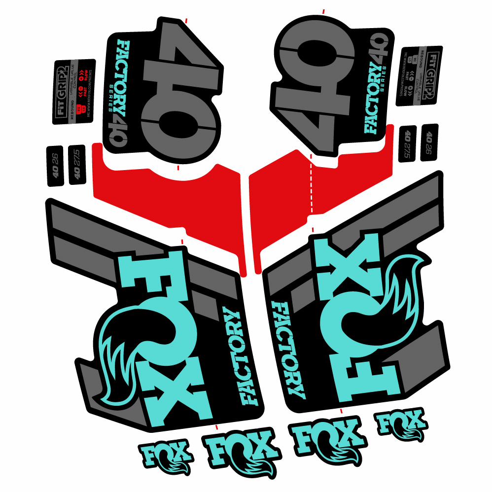 Autocollant Fox 40 Factory 2019, Fourche 29, Autocollant Vélo vinyle