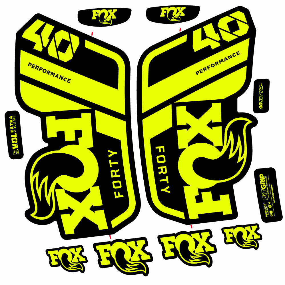 Autocollant Fox 40 Performance 2021, Fourche 29, Autocollant Vélo vinyle