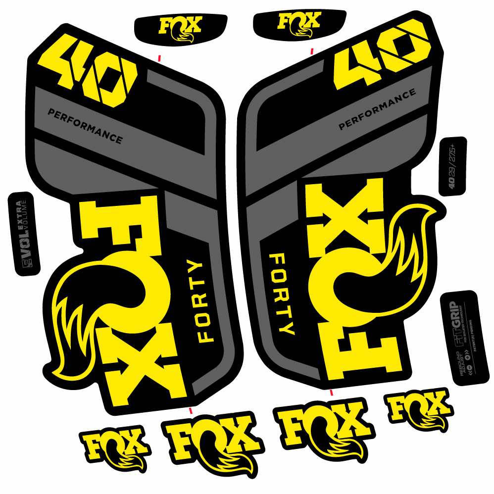 Autocollant Fox 40 Performance 2021, Fourche 29, Autocollant Vélo vinyle