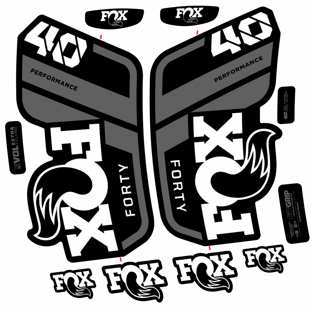Autocollant Fox 40 Performance 2021, Fourche 29, Autocollant Vélo vinyle