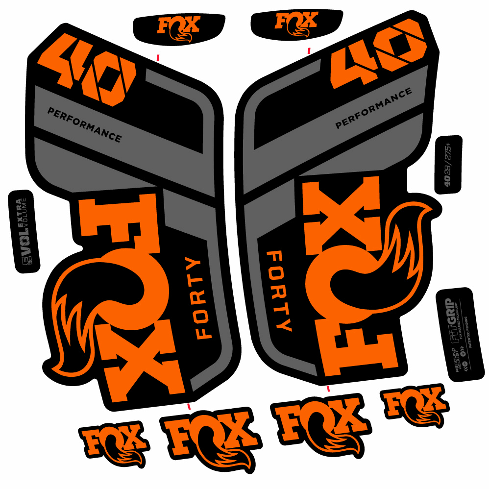 Autocollant Fox 40 Performance 2021, Fourche 29, Autocollant Vélo vinyle
