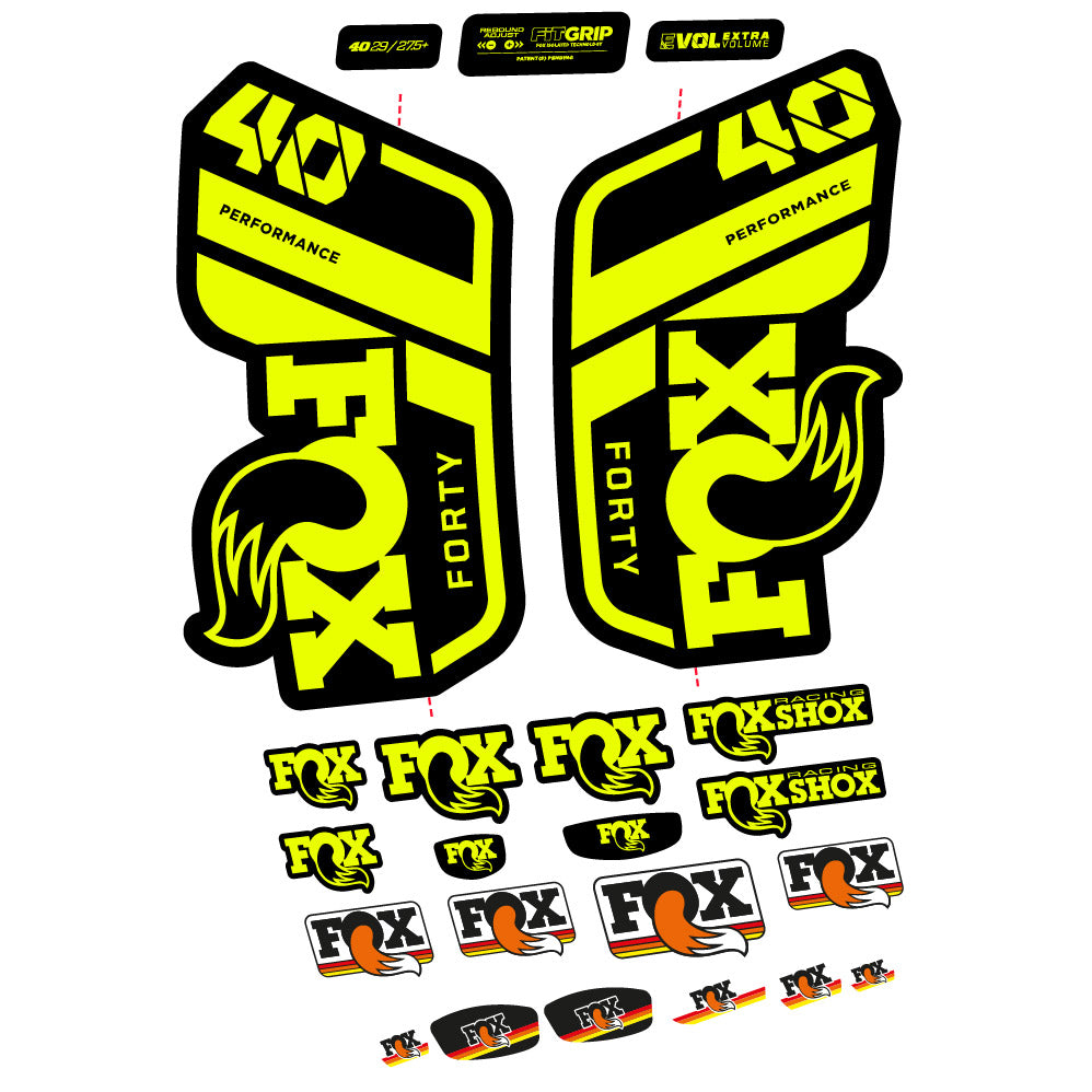 Autocollant Fox 40 Performance 2021, Fourche 29, Autocollant Vélo vinyle