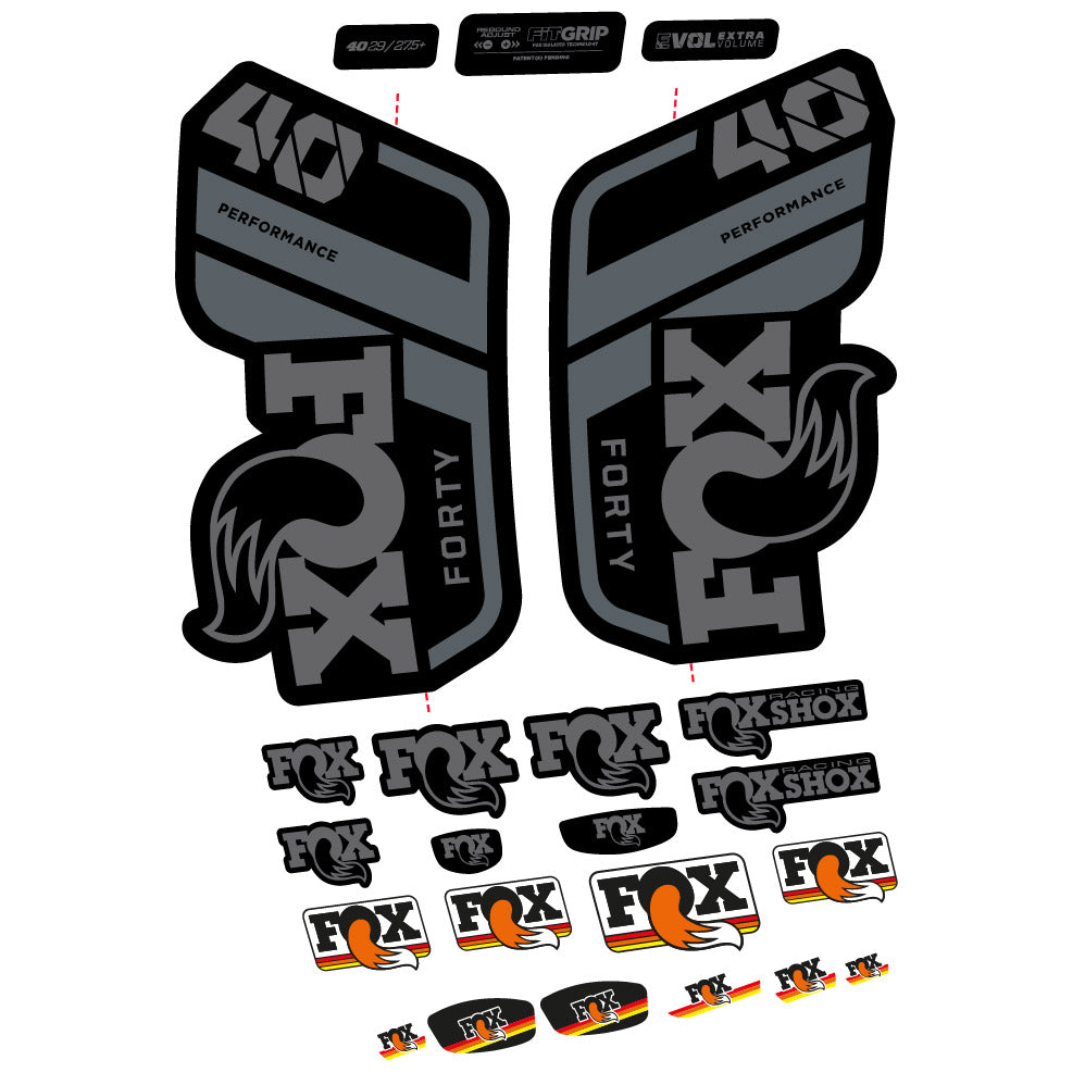 Autocollant Fox 40 Performance 2021, Fourche 29, Autocollant Vélo vinyle