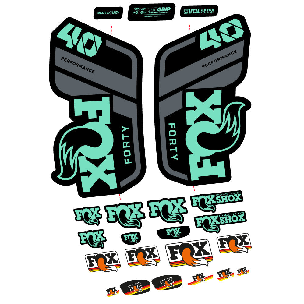 Autocollant Fox 40 Performance 2021, Fourche 29, Autocollant Vélo vinyle