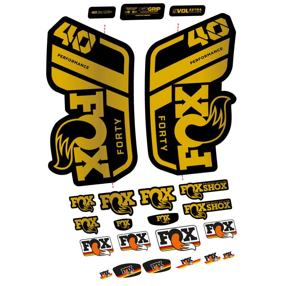 Autocollant Fox 40 Performance 2021, Fourche 29, Autocollant Vélo vinyle