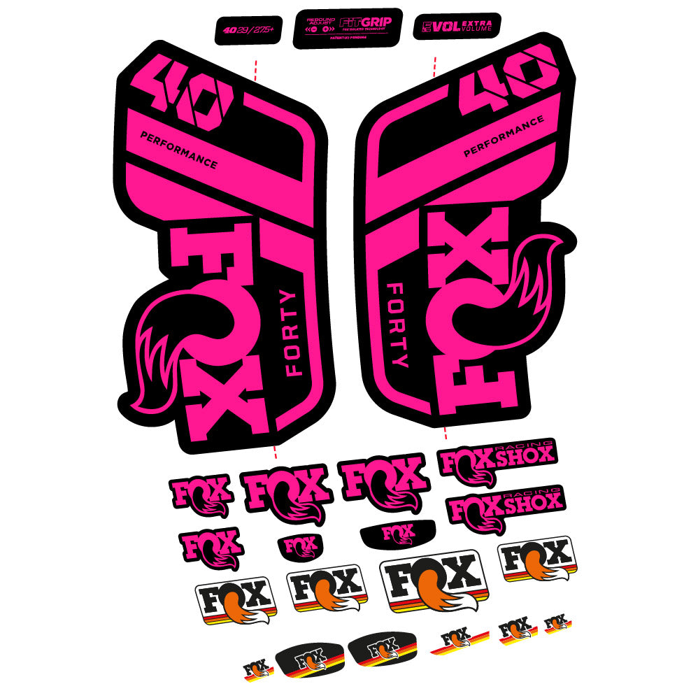 Autocollant Fox 40 Performance 2021, Fourche 29, Autocollant Vélo vinyle