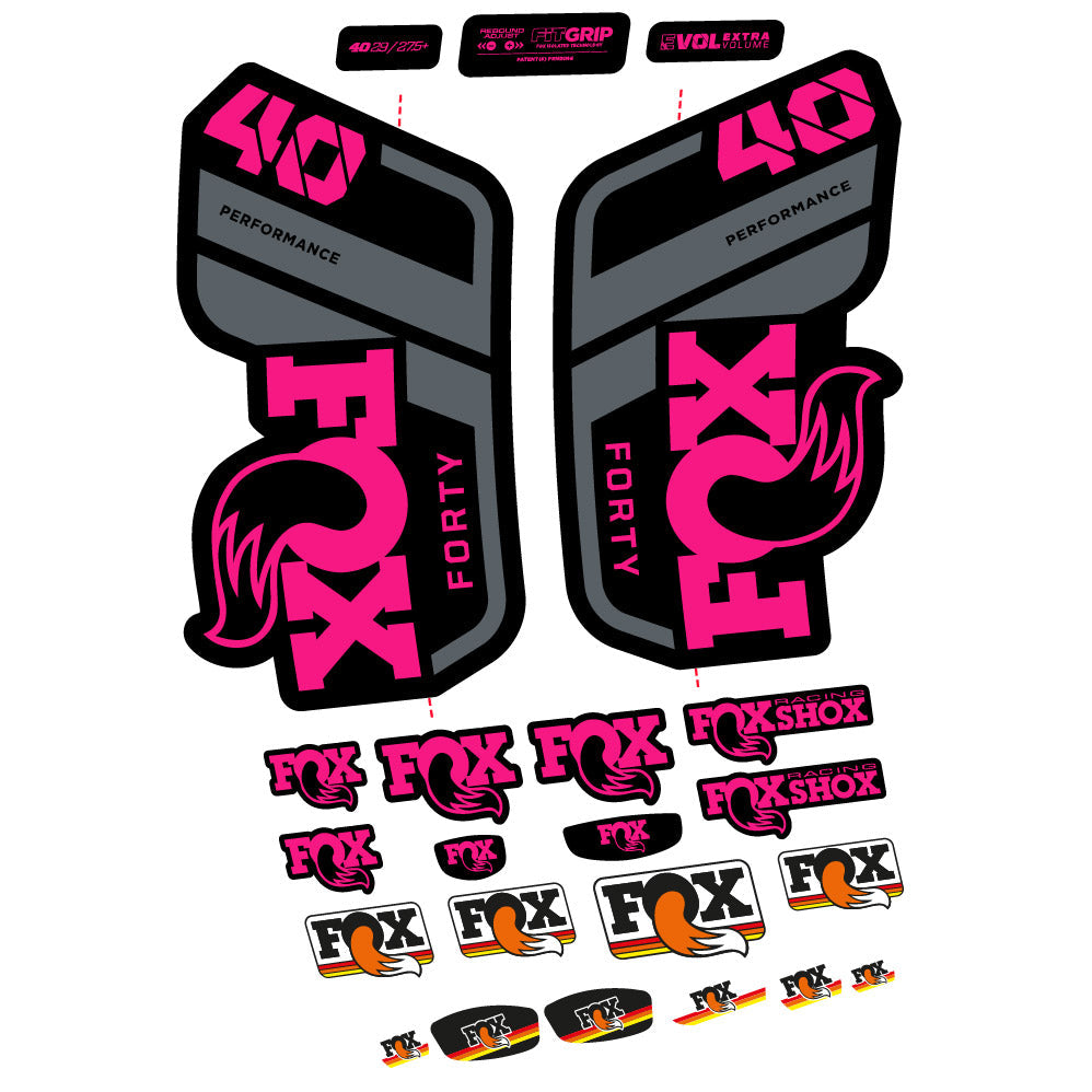 Autocollant Fox 40 Performance 2021, Fourche 29, Autocollant Vélo vinyle