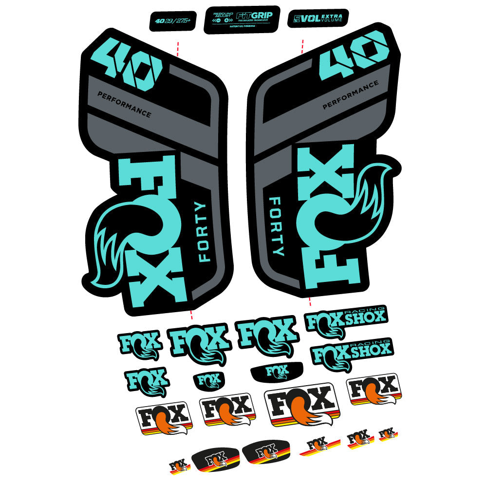 Autocollant Fox 40 Performance 2021, Fourche 29, Autocollant Vélo vinyle