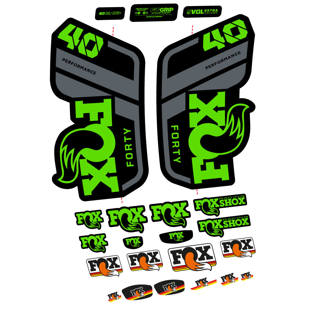 Autocollant Fox 40 Performance 2021, Fourche 29, Autocollant Vélo vinyle