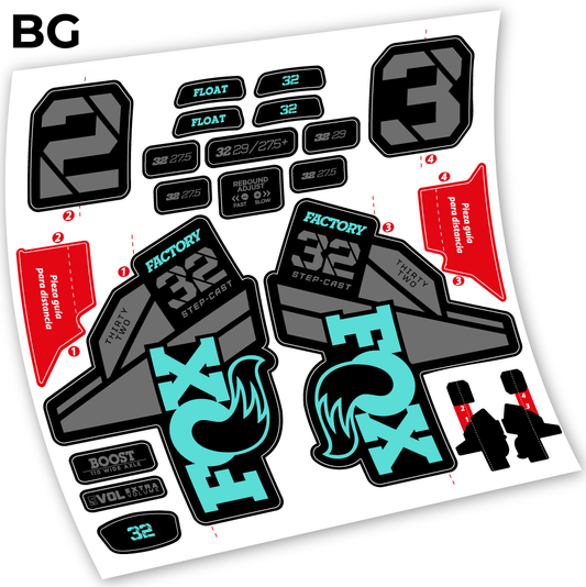 Autocollant, Fox 32 Factory Kashima 2021,Vélo Fourche Vinyle sticker