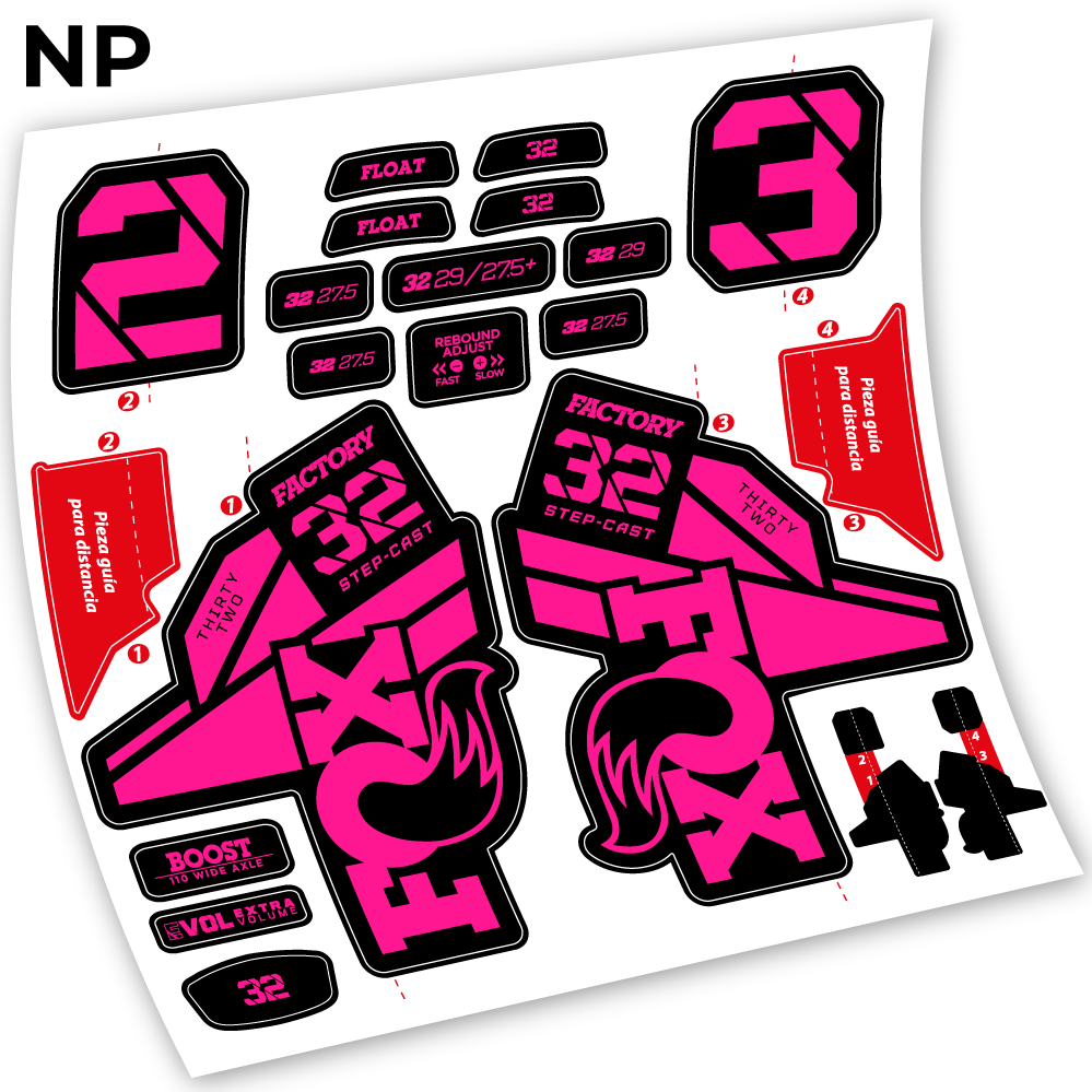 Autocollant, Fox 32 Factory Kashima 2021,Vélo Fourche Vinyle sticker