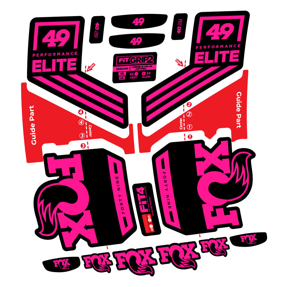 Autocollant Fox 49 Performance Elite 2019, Fourche 29, Autocollant Vélo vinyle
