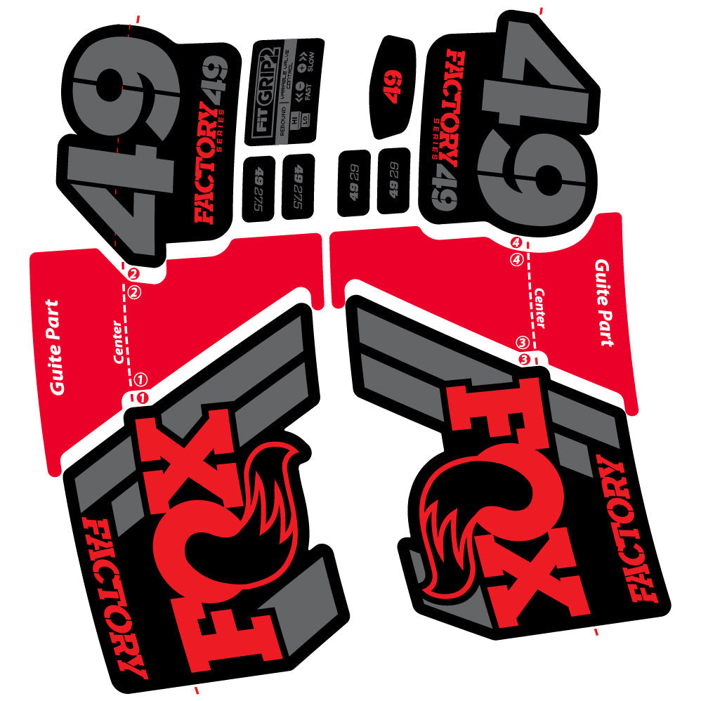 Autocollant Fox 49 Factory 2019, Vélo Fourche, Vinyle sticker