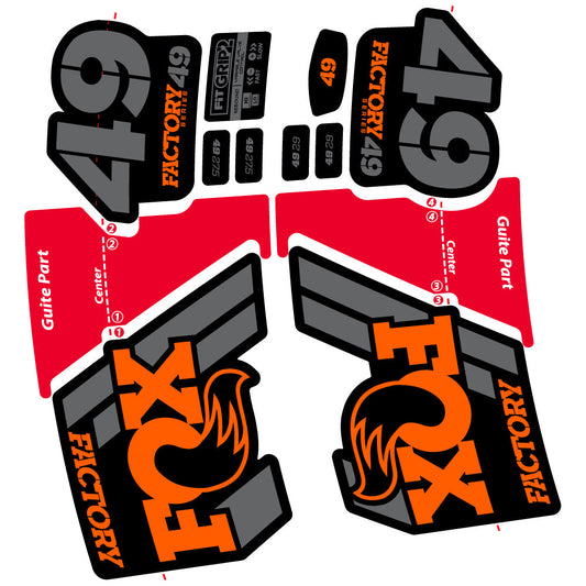 Autocollant Fox 49 Factory 2019, Vélo Fourche, Vinyle sticker
