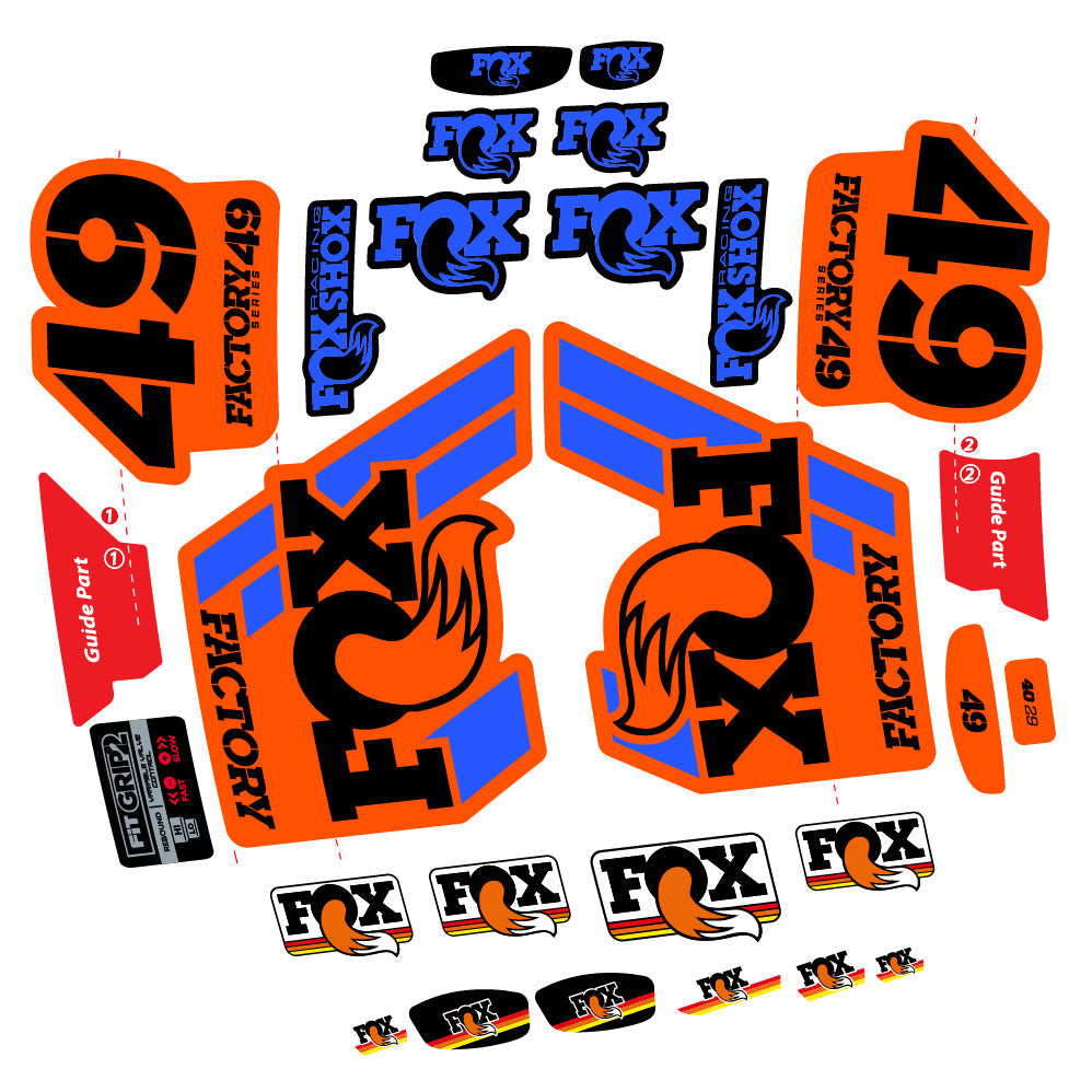Autocollant fox 49 factory 2019, Fourche 29, Autocollant Vélo vinyle