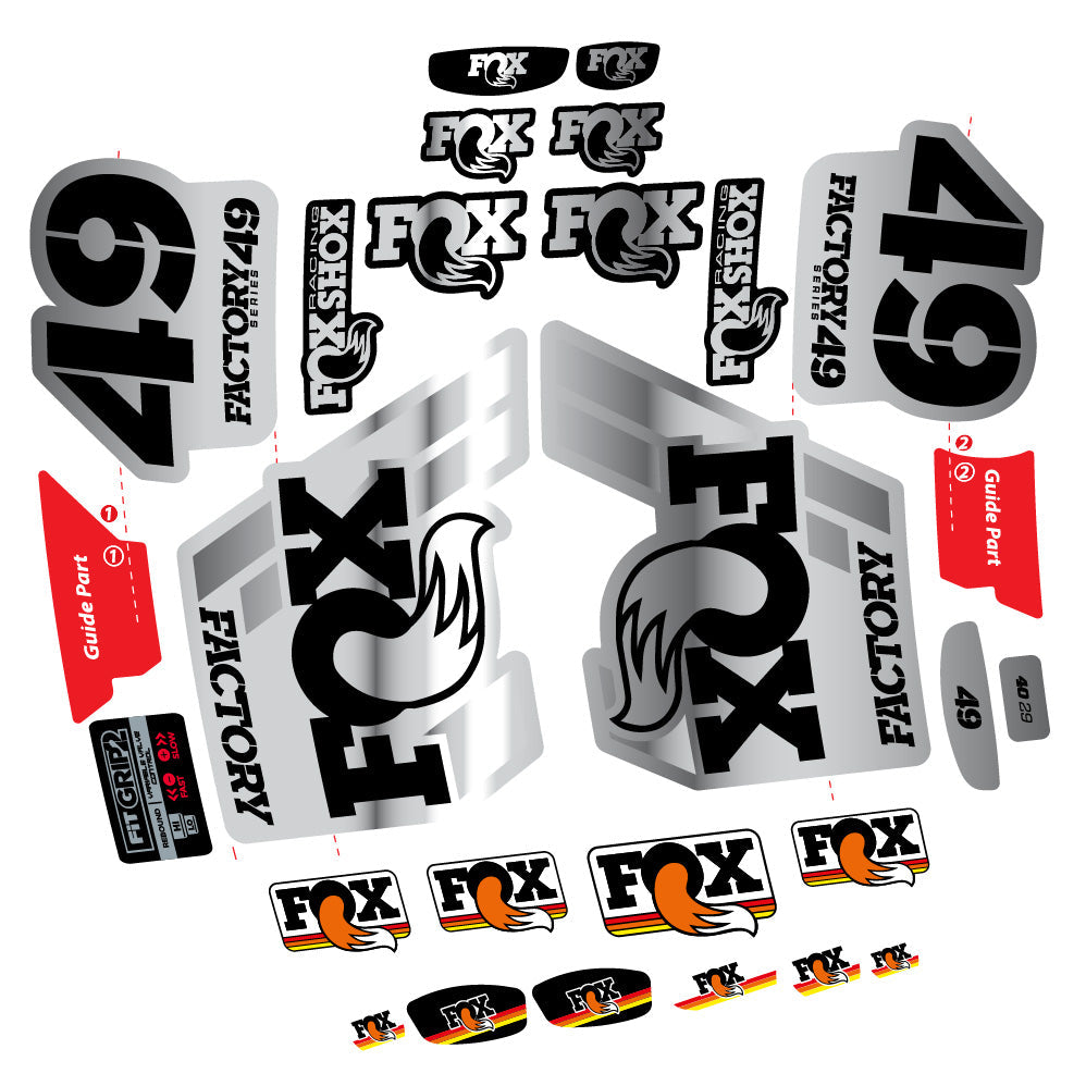 Autocollant fox 49 factory 2019, Fourche 29, Autocollant Vélo vinyle
