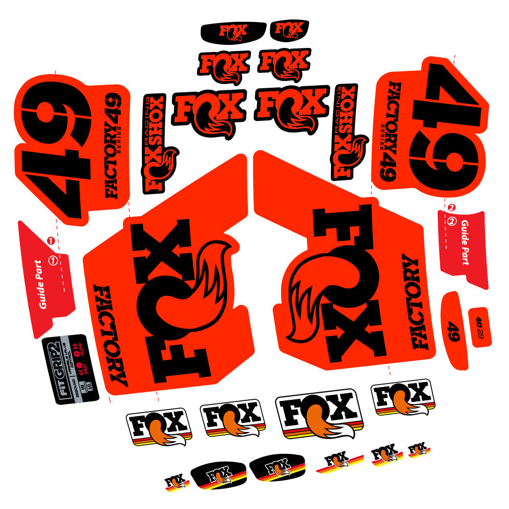 Autocollant fox 49 factory 2019, Fourche 29, Autocollant Vélo vinyle