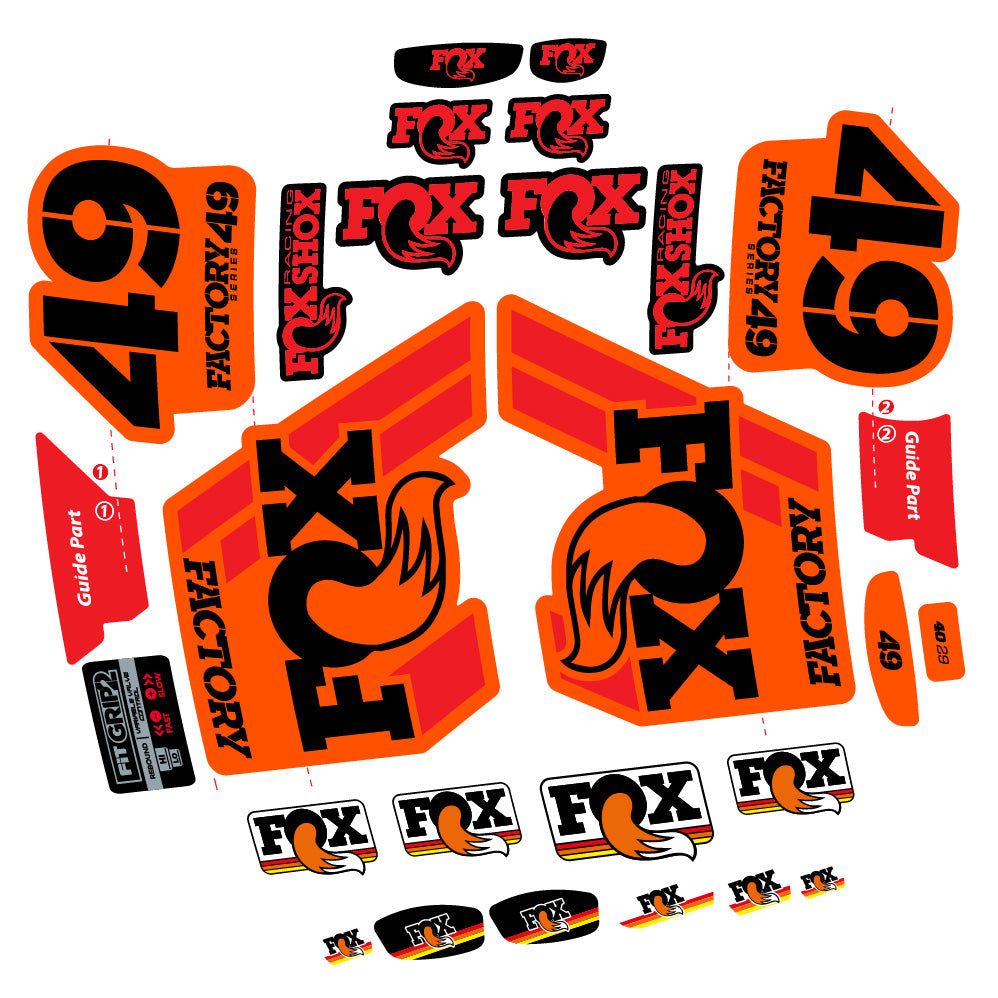 Autocollant fox 49 factory 2019, Fourche 29, Autocollant Vélo vinyle