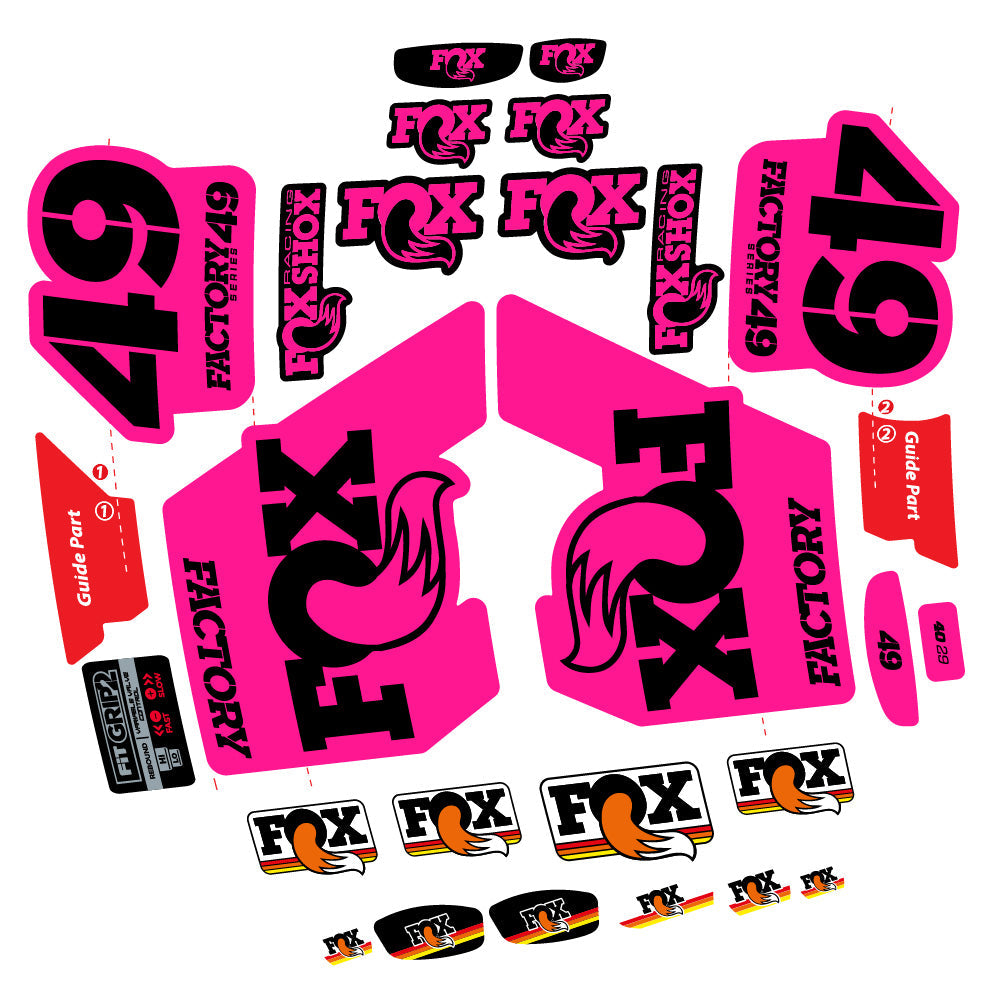 Autocollant fox 49 factory 2019, Fourche 29, Autocollant Vélo vinyle