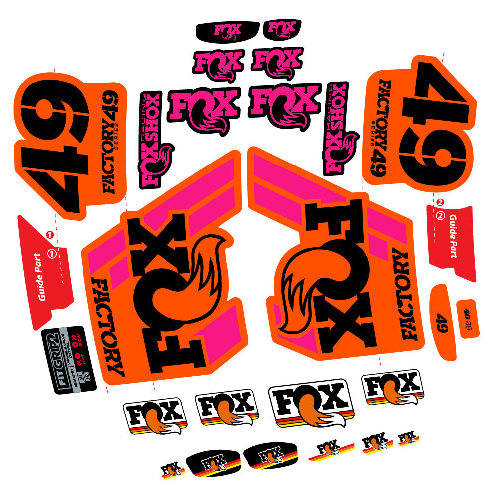 Autocollant fox 49 factory 2019, Fourche 29, Autocollant Vélo vinyle