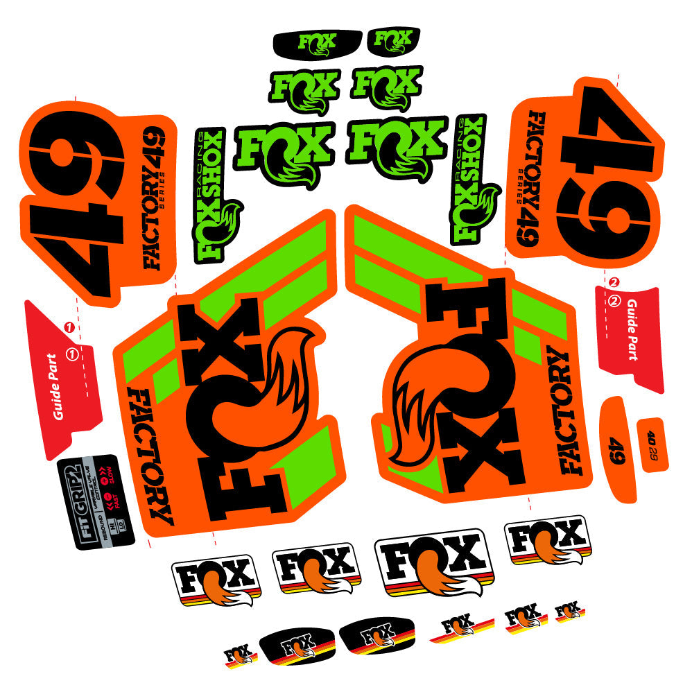 Autocollant fox 49 factory 2019, Fourche 29, Autocollant Vélo vinyle