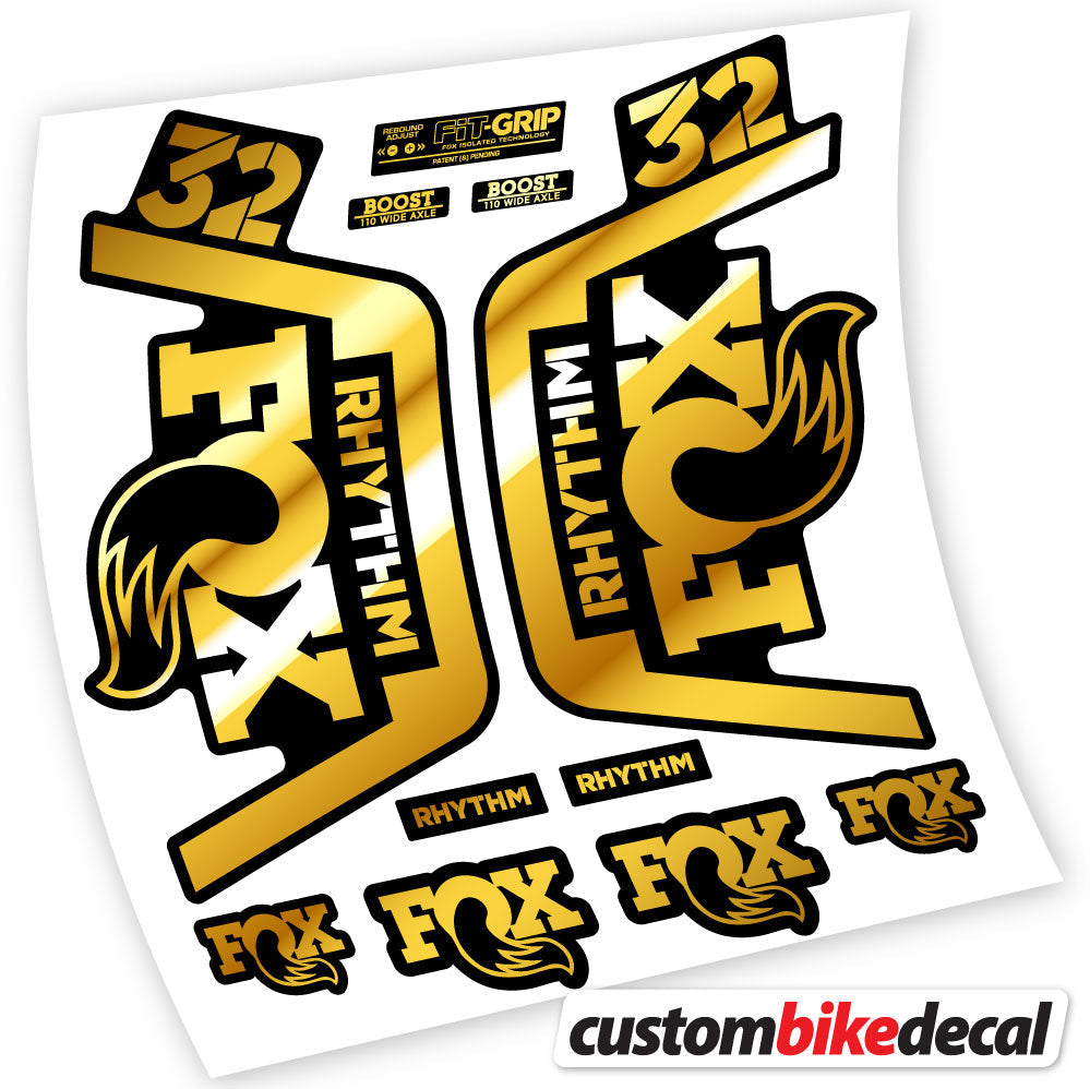 Autocollants en vinyle compatibles avec Fox 32 Rhythm Fourche 2019 – Autocollants personnalisés durables