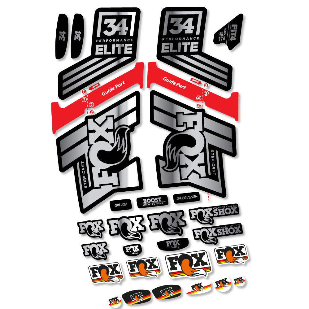 Autocollant Fox 34 SC Elite 2019, Fourche 29, Autocollant Vélo vinyle