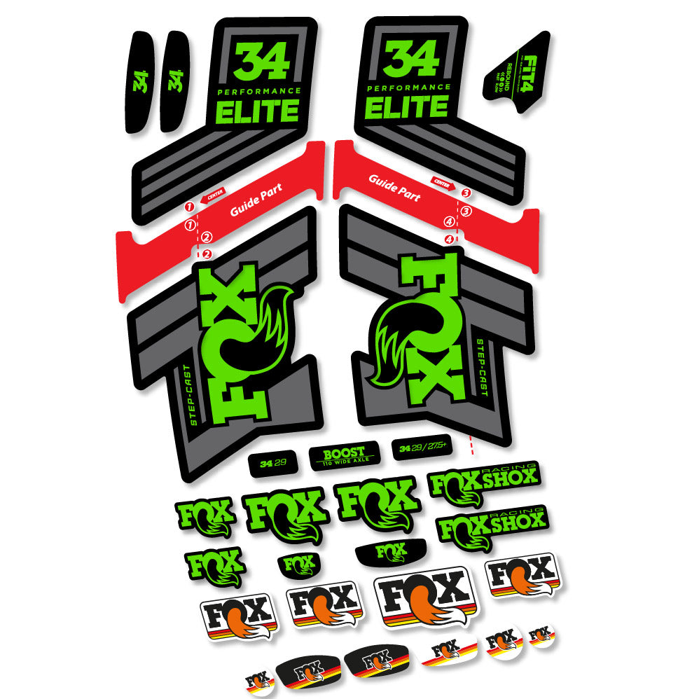 Autocollant Fox 34 SC Elite 2019, Fourche 29, Autocollant Vélo vinyle