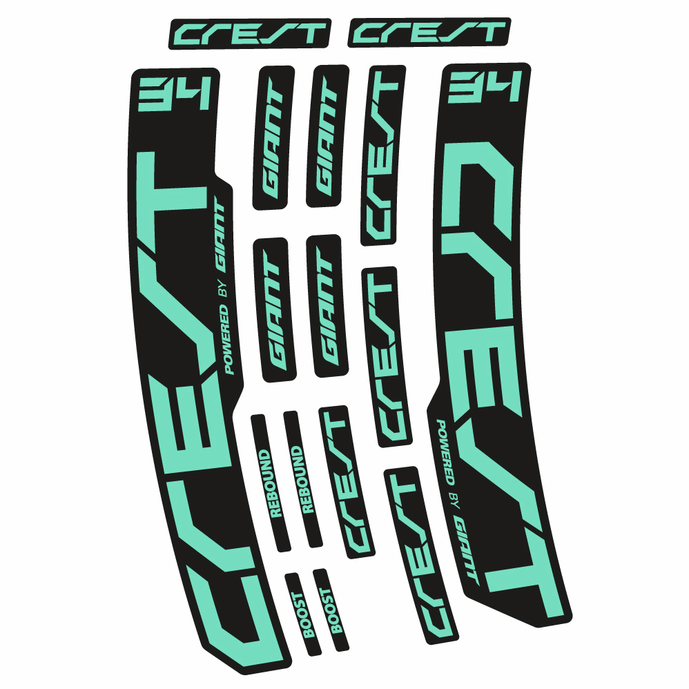 Autocollant Giant Crest 34 RCL, Fourche 29, Autocollant Vélo vinyle