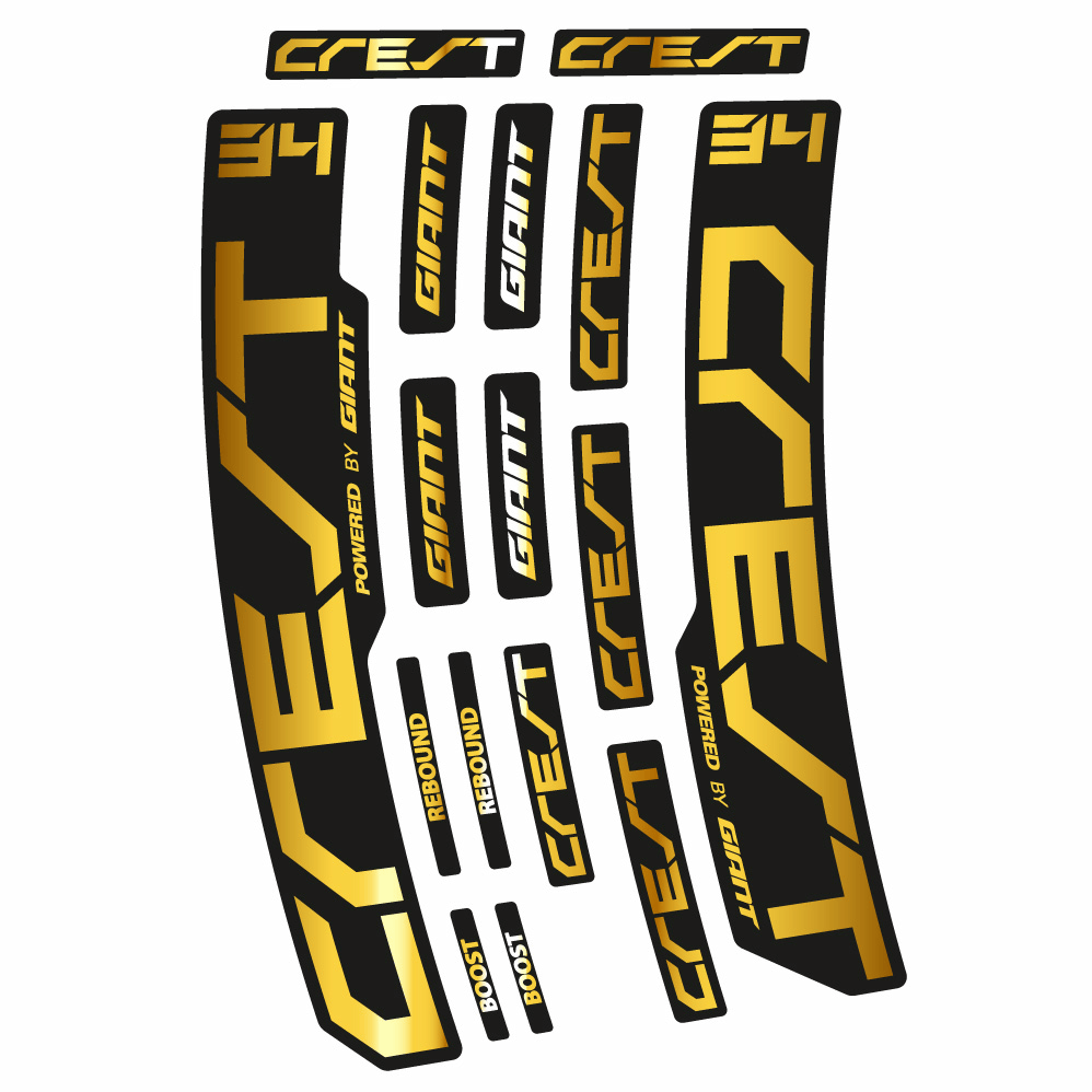 Autocollant Giant Crest 34 RCL, Fourche 29, Autocollant Vélo vinyle