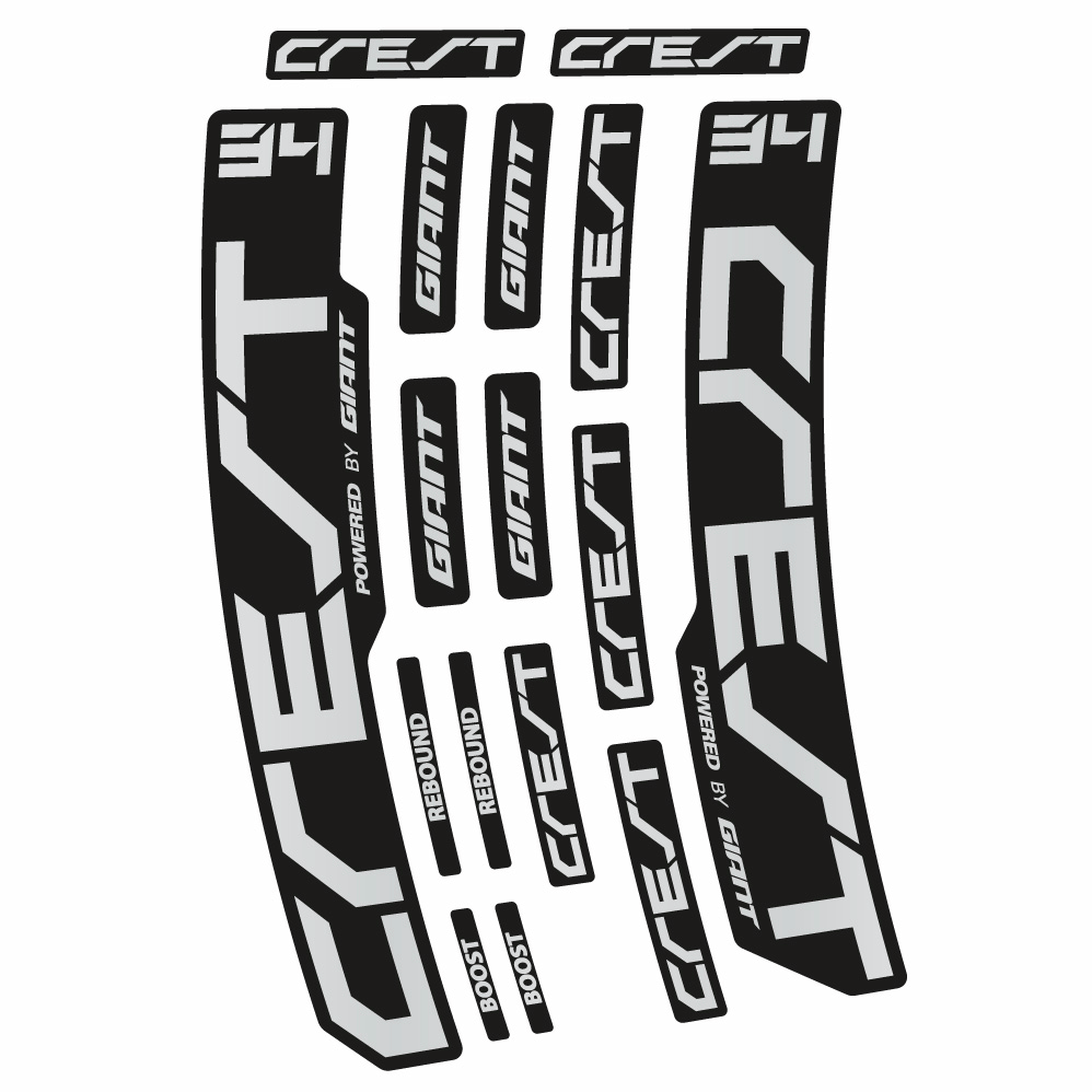 Autocollant Giant Crest 34 RCL, Fourche 29, Autocollant Vélo vinyle