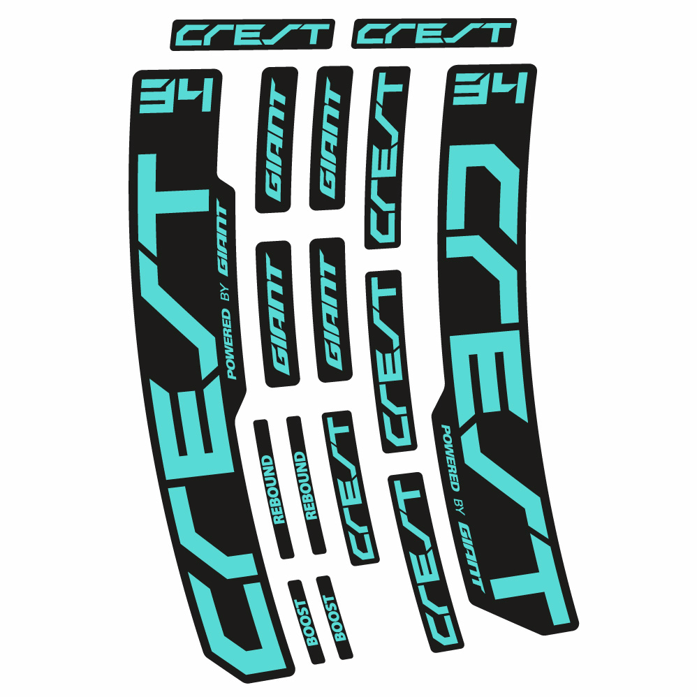 Autocollant Giant Crest 34 RCL, Fourche 29, Autocollant Vélo vinyle