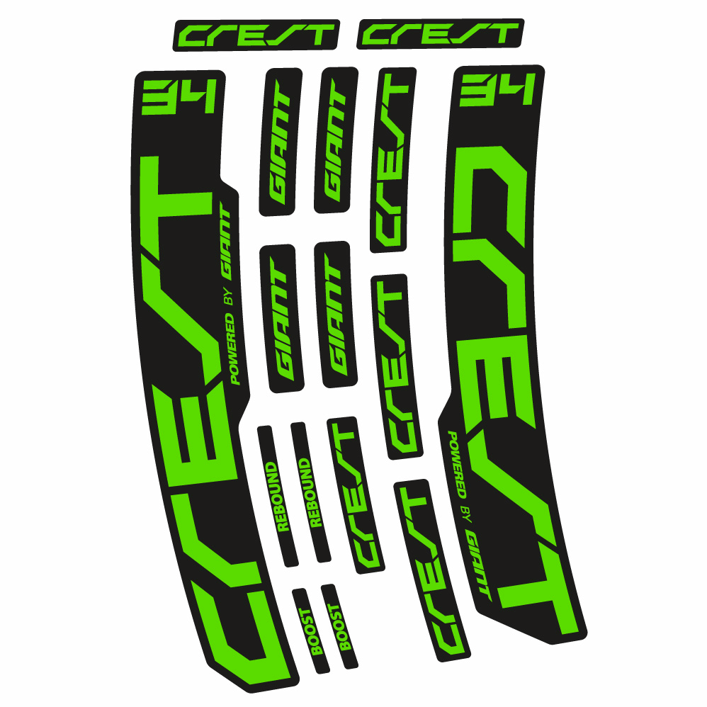 Autocollant Giant Crest 34 RCL, Fourche 29, Autocollant Vélo vinyle