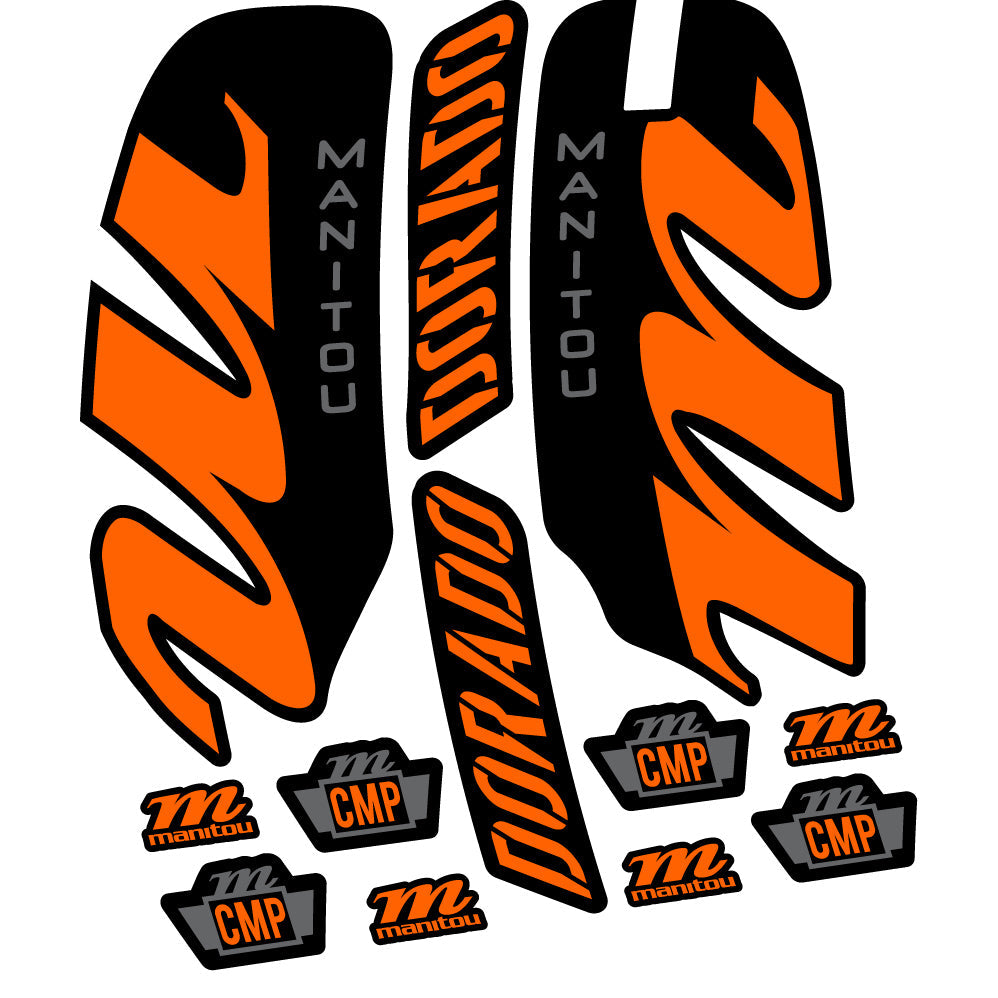 Autocollant Manitou Dorado Comp 2022, Vélo Fourche, Autocollant Vinyle