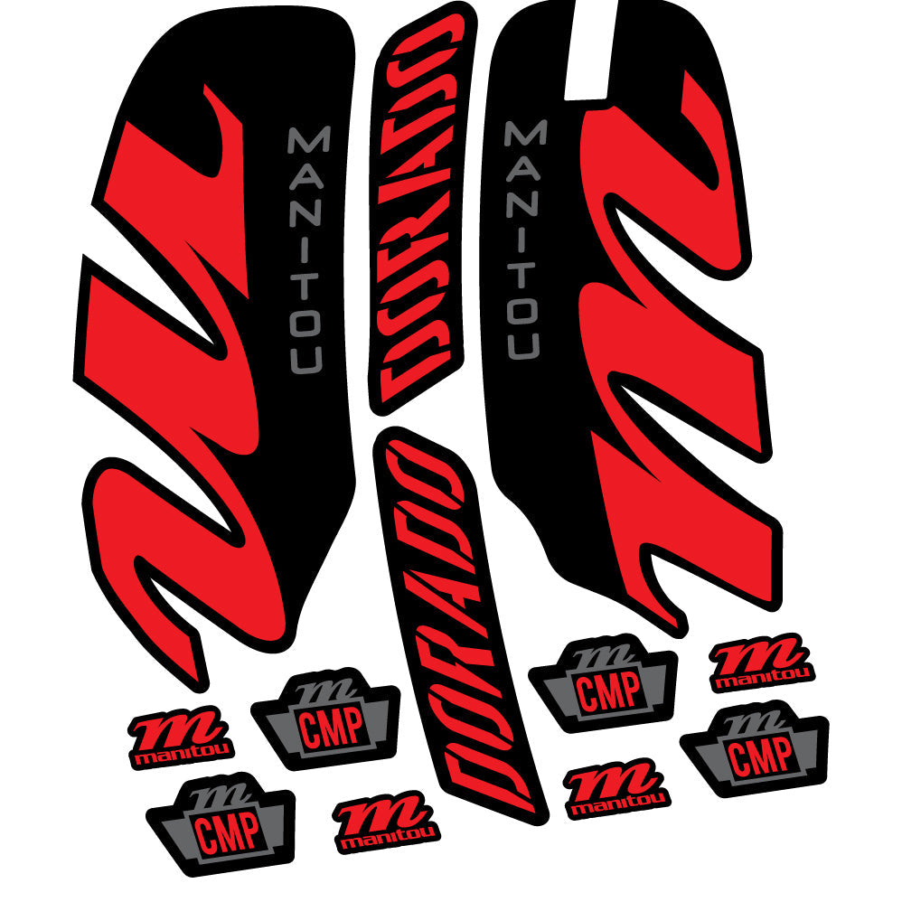 Autocollant Manitou Dorado Comp 2022, Vélo Fourche, Autocollant Vinyle
