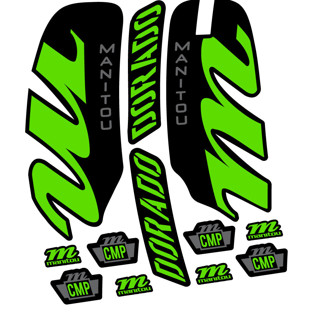 Autocollant Manitou Dorado Comp 2022, Vélo Fourche, Autocollant Vinyle
