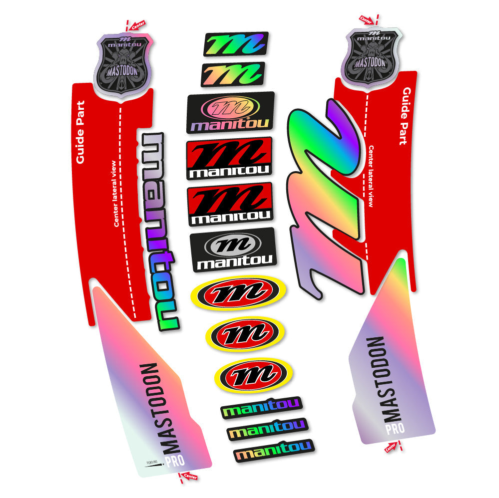 Autocollant Manitou Mastodon PRO 2017, Fourche 29, Autocollant Vélo vinyle