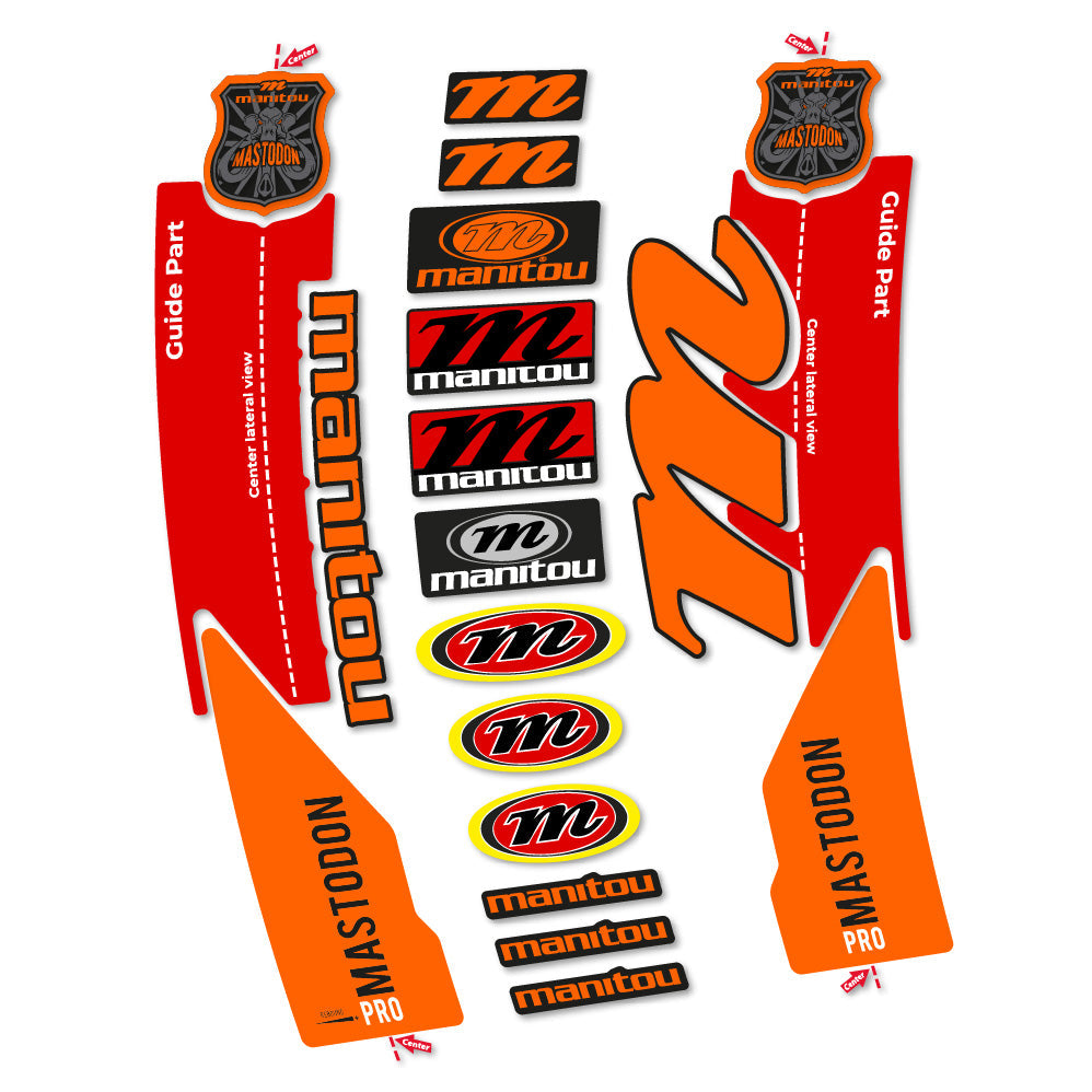 Autocollant Manitou Mastodon PRO 2017, Fourche 29, Autocollant Vélo vinyle