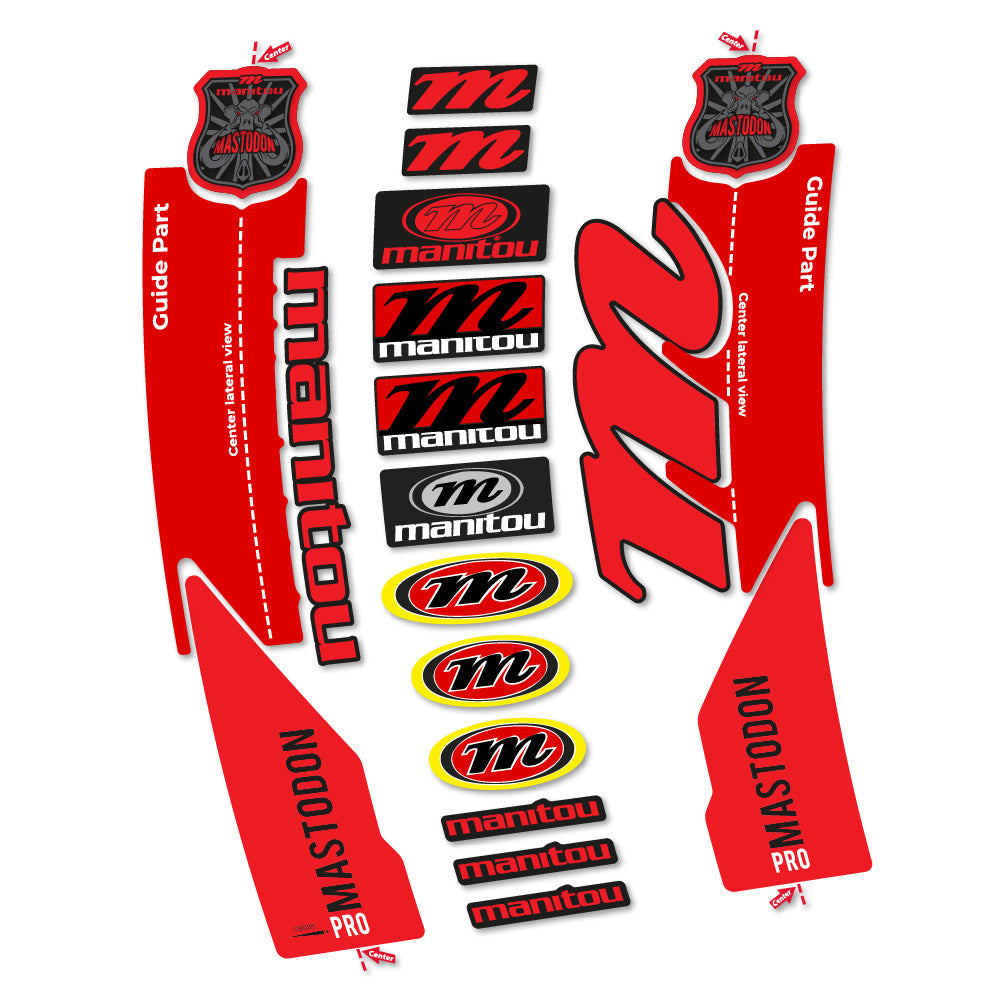Autocollant Manitou Mastodon PRO 2017, Fourche 29, Autocollant Vélo vinyle