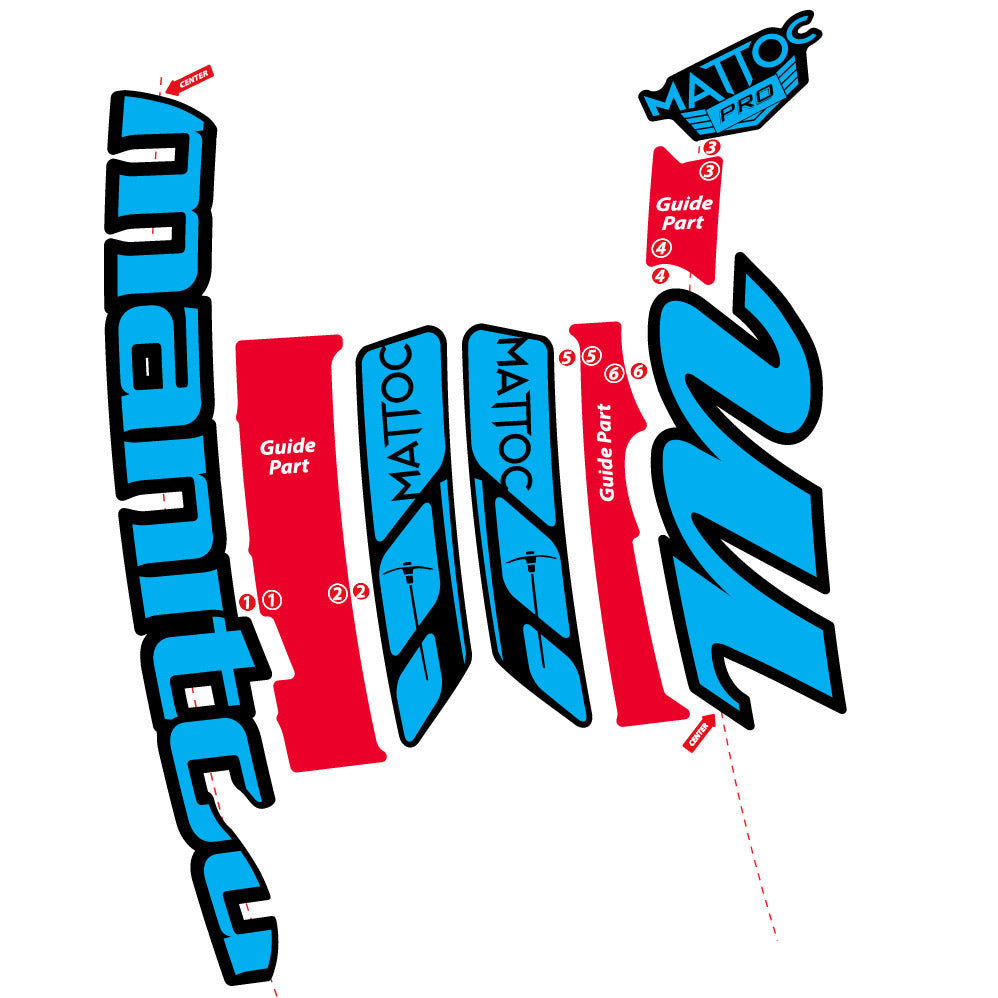 Autocollant Manitou Mattoc Pro 2015, Fourche 29, Autocollant Vélo vinyle
