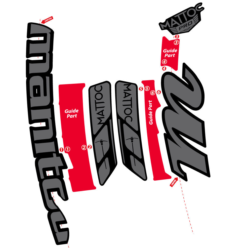 Autocollant Manitou Mattoc Pro 2015, Fourche 29, Autocollant Vélo vinyle