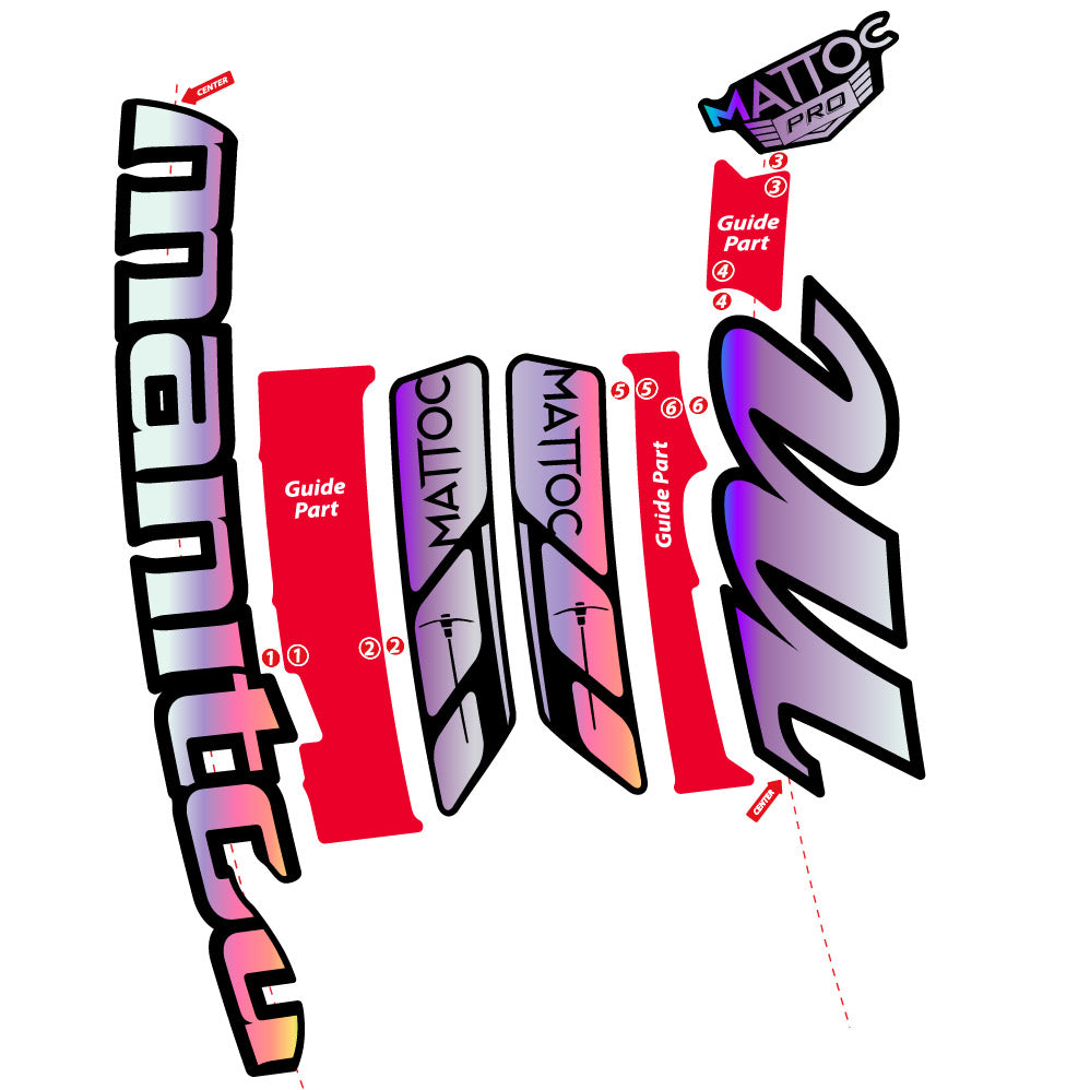 Autocollant Manitou Mattoc Pro 2015, Fourche 29, Autocollant Vélo vinyle