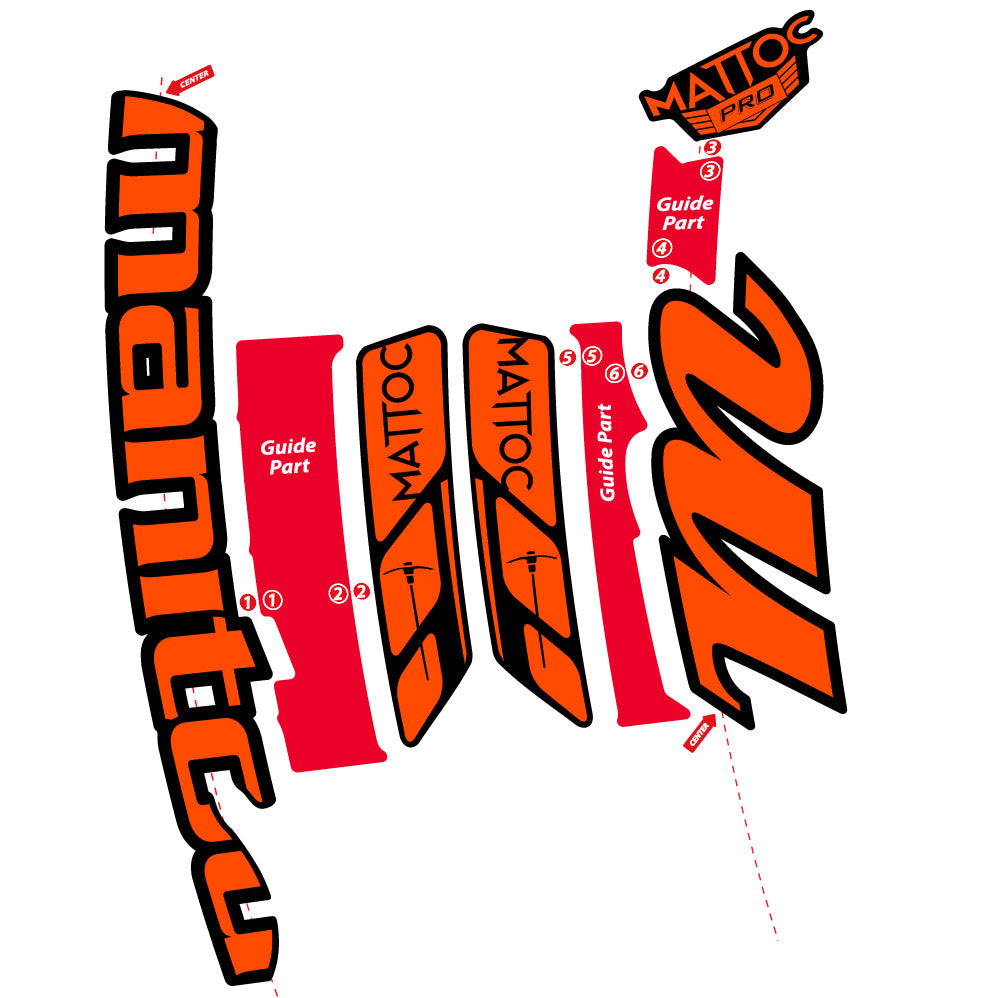 Autocollant Manitou Mattoc Pro 2015, Fourche 29, Autocollant Vélo vinyle