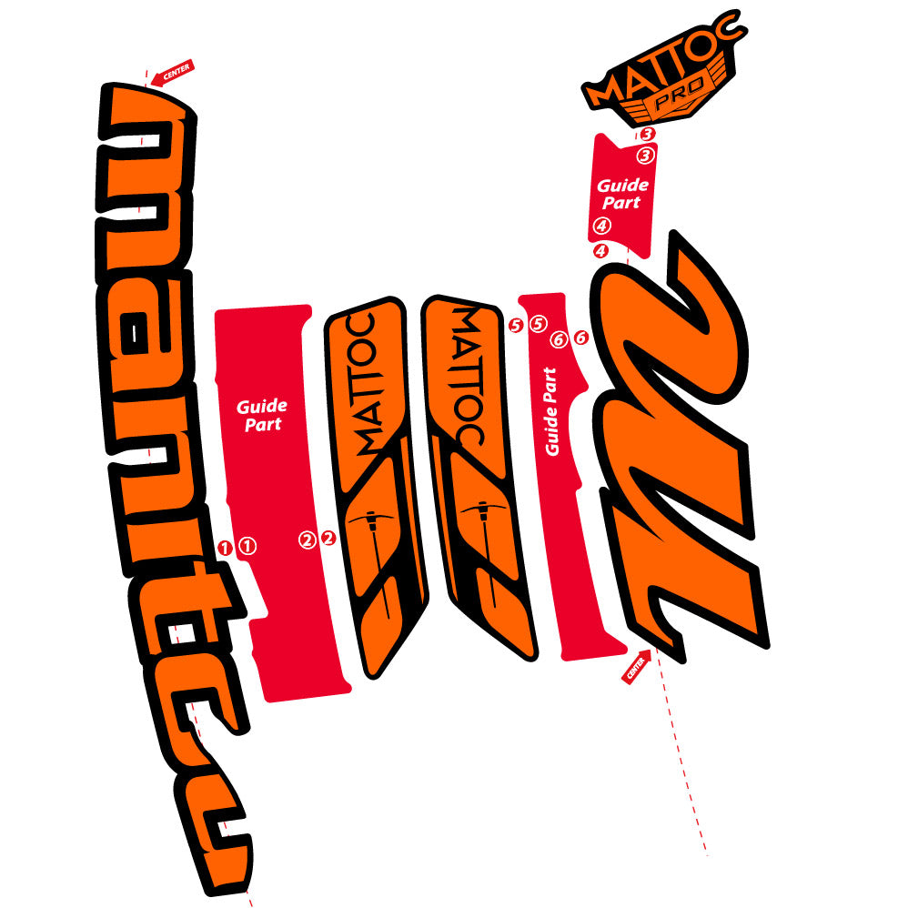 Autocollant Manitou Mattoc Pro 2015, Fourche 29, Autocollant Vélo vinyle