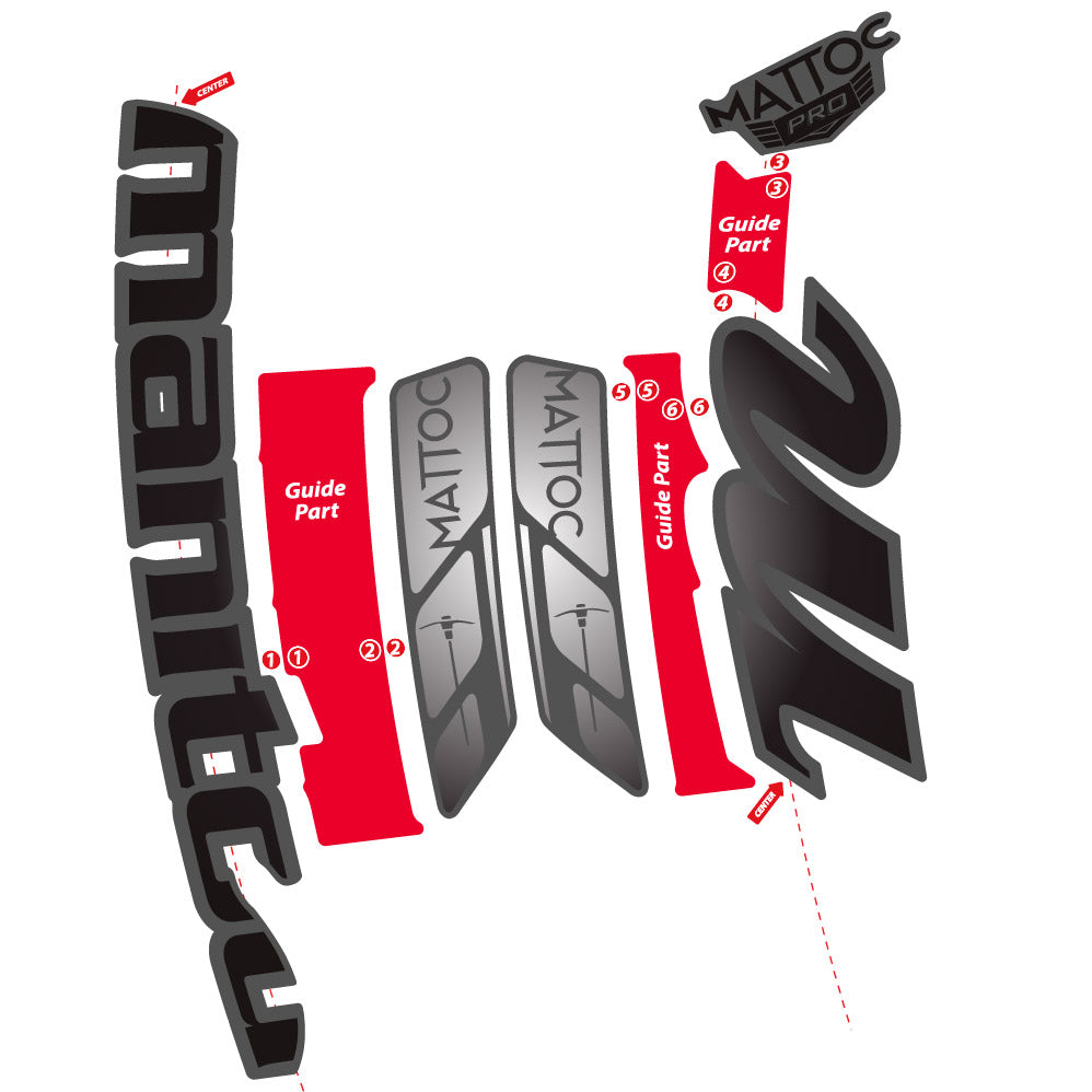 Autocollant Manitou Mattoc Pro 2015, Fourche 29, Autocollant Vélo vinyle