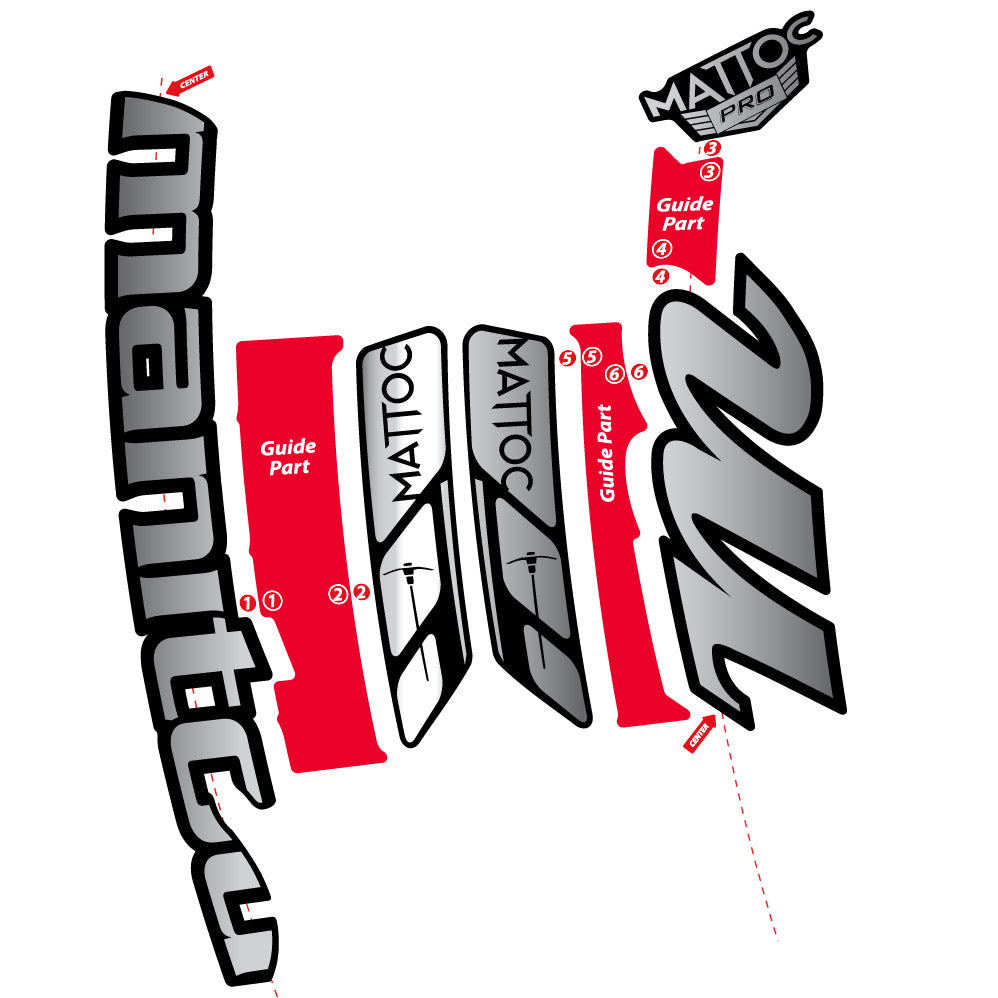 Autocollant Manitou Mattoc Pro 2015, Fourche 29, Autocollant Vélo vinyle