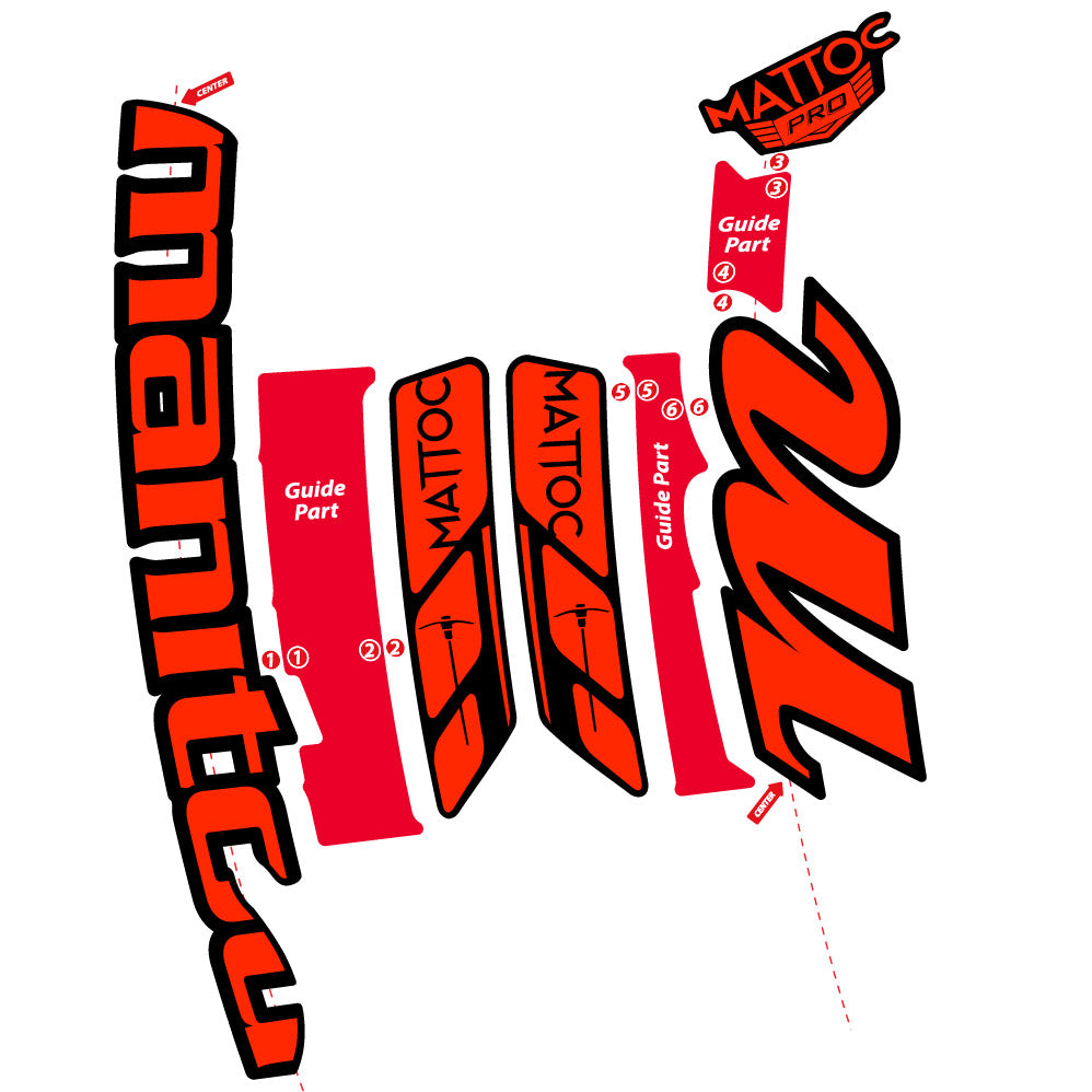 Autocollant Manitou Mattoc Pro 2015, Fourche 29, Autocollant Vélo vinyle