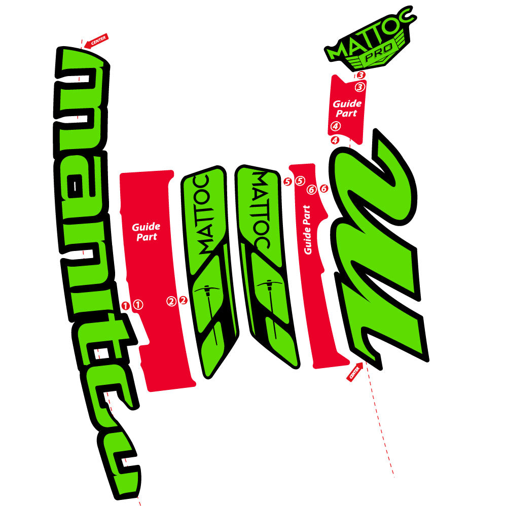 Autocollant Manitou Mattoc Pro 2015, Fourche 29, Autocollant Vélo vinyle